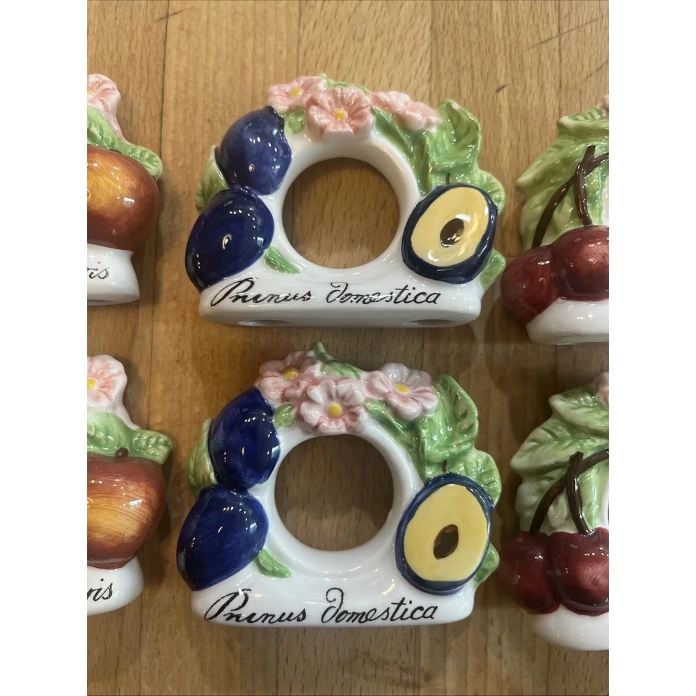 Villeroy & Boch Napkin Rings French Garden Set Of 8 Vintage Table Decor Tea